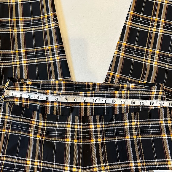 NWT. Counterparts Pants Black Yellow Plaid Elastic Waist Super Stretch Size 16 - Picture 5 of 11
